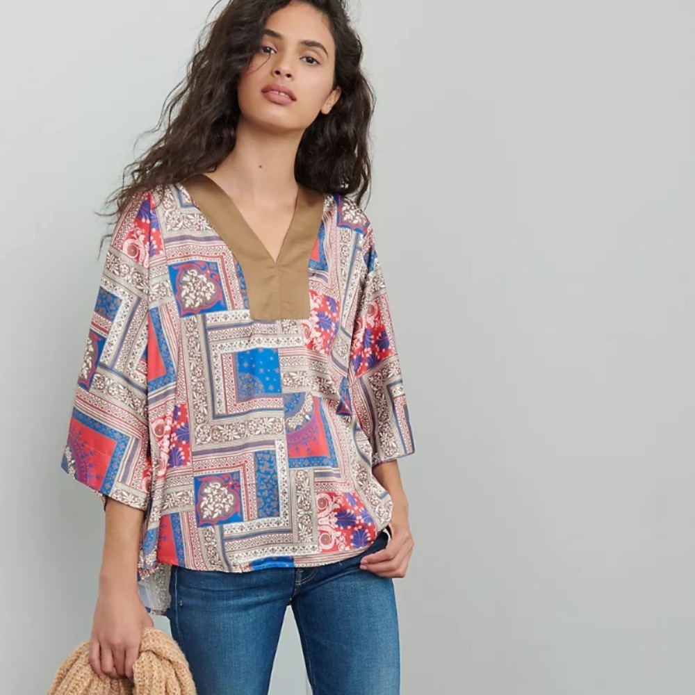 Anthropologie Porridge Felicity Tunic Blouse Size Small